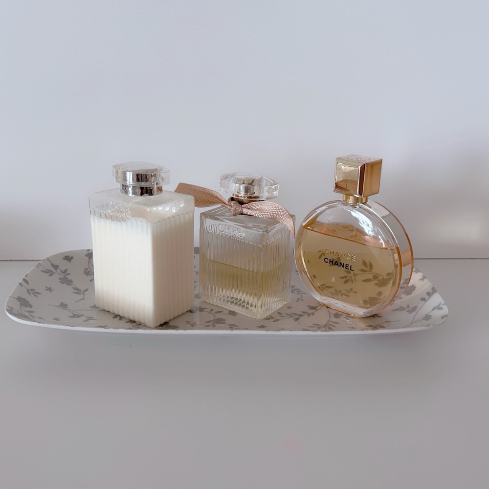 Floral Vanity Tray – Perfume Jewelry Organizer Display Tray